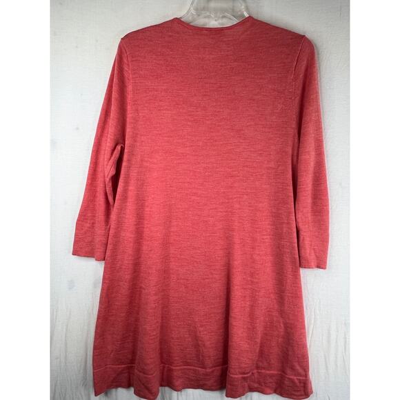 J. Jill Merino Wool 3/4 sleeve tunic sweater in coral, size L, EUC - Picture 9 of 9